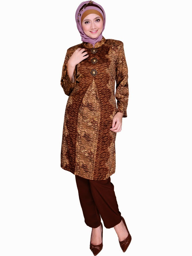 Gaya Terbaru 22 Baju  Kerja Batik  Wanita Muslim 